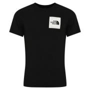 Sort Logo Print Bomuld T-shirt