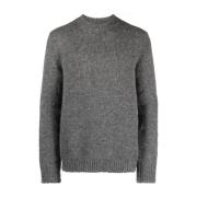 Casual Grå Alpaca Uld Sweater