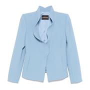 Blå Cady Crepe Blazer