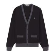 Broderet Logo Uld Cardigan