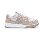 Beige Ruskind Sneakers med 4G Logo