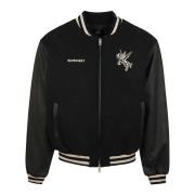 Uld Varsity Jakke i Jet Black