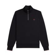 Skorsten Hals Halv-Zip Sweater