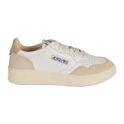 Hvide Beige Læder Sneakers Medalist