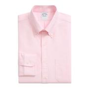 Lyserosa Regular Fit Non-Iron Bomuld Oxford Skjorte med Button Down Krave