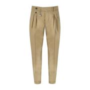 Beige Baggy Fit Bomuld Bukser