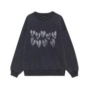 Hjerteprint Oversized Sweatshirt