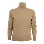 Slim Fit Cashmere Dolcevita Kamel