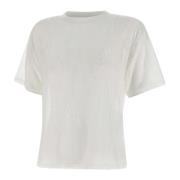 Hvid T-shirt med Tapered Effekt