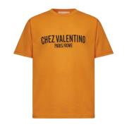 Orange T-shirts og Polos med Chez Valentino Print