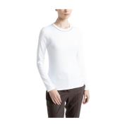 Stretch jersey T-shirt med Punto Luce kant