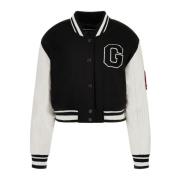 Sort Collage Varsity Jakke