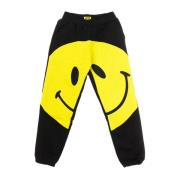 Smiley Sort/Gul Sweatpants Elastisk Talje