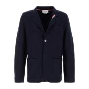 Stilfuld Navy Blue Cotton Blazer