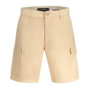 Beige Bermuda Shorts med Logo