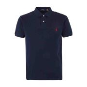 Navy Strikket Polo