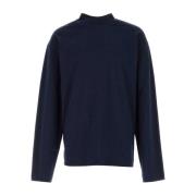 Oversize Navy Blue Bomuld T-shirt