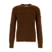 Stræk mohairblandingsbrun sweater