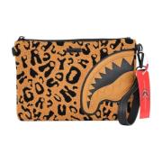 Cheetah Chenille Beige Clutch Taske