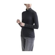 Turtleneck top med Punto Luce kant