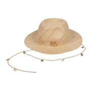 Beige Cut-Out Brim Hat