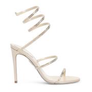 Beige Satin Sandal