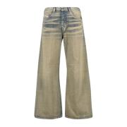 1996 D-Sire Beige Wide Leg Jeans