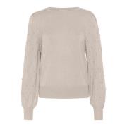 Fjergrå Diamantmønster Sweater