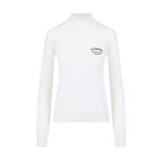 Uld mock-hals sweater med Milano logo