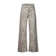 Leopard Print Flared Jeans AW24