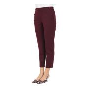 Bordeaux Elegante Bukser Slim Fit