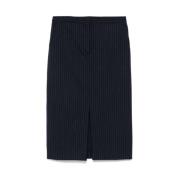 Midnight Blue Pinstripe Nederdel