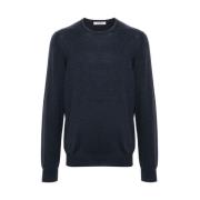 Navy Blue Uldstrik Sweater