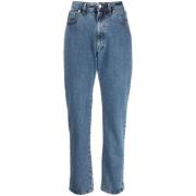 Højtaljede straight-leg jeans