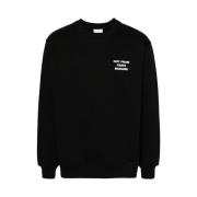 Sort Bomuld Crew Neck Sweatshirt