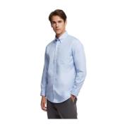 Milano slim-fit ikke-jern kjole shirt, pinpoint, knap-down krave