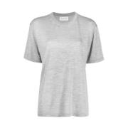 Luksus Uld-Blandet Crew Neck T-Shirt