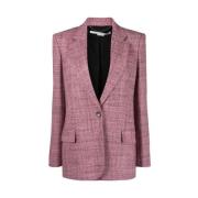 Mørk Pink Uld Blazer