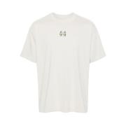 Ivory Hvid Bomuld T-shirt med Dial Print