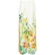 Blomstret Wide Leg Bukser