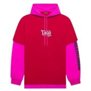 Hættetrøje Rød Fucsia Unisex