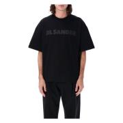 Sort Logo T-Shirt Oversize Pasform