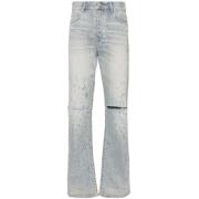 Vintage Stonewashed Denim Straight Jeans