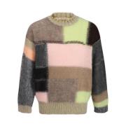 Geometrisk Mohair Sweater til Mænd