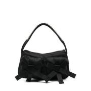 Sort Pearl Utility Bow Pochette Taske