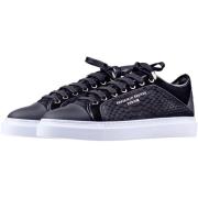 Sort Python Cut Sneakers med hvid sål