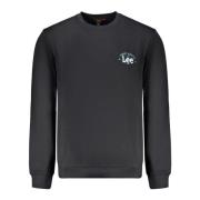 Sort Herre Sweatshirt Langærmet Logo Print