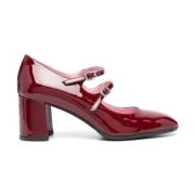 Bordeaux Læder Mary Jane Pumps