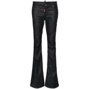 Mørk Denim Flare Jeans Kvinder