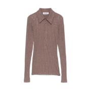 Brun Knappet Sweater